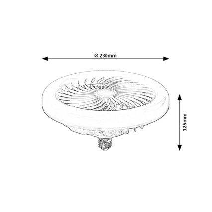 Rabalux - LED žarnica z vgrajenim ventilatorjem SMD E27/16W/230V