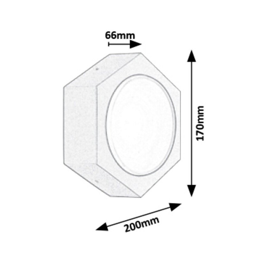 Rabalux - LED Zunanja Stenska svetilka LED/9W/230V IP54 680lm 3000K