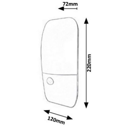 Rabalux - LED Zunanja stenska svetilka s senzorjem LED/11W/230V IP54 4000K