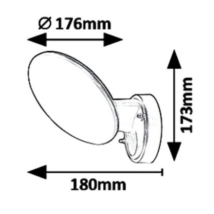 Rabalux 8134 - LED Zunanja stenska svetilka VARNA LED/12W/230V IP54