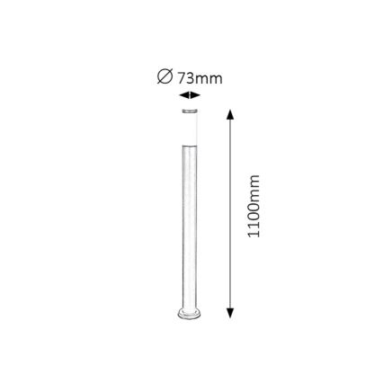 Rabalux - Zunanja svetilka 1xE27/25W/230V IP44 110 cm