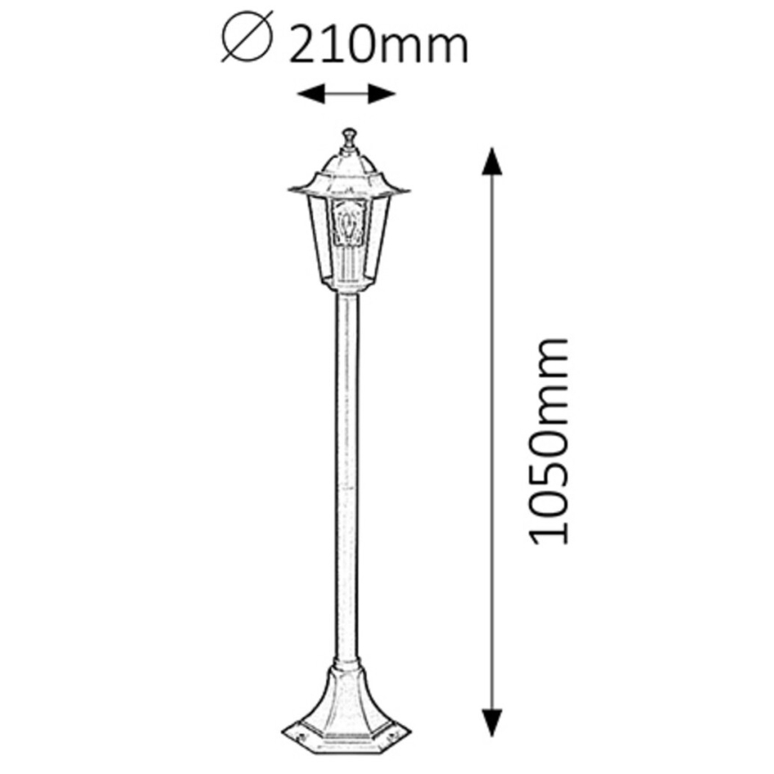 Rabalux - Zunanja svetilka 1xE27/60W/230V 105 cm