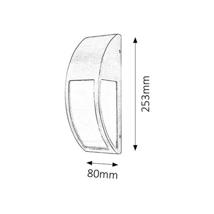 Rabalux - Zunanja Stenska svetilka 1xE27/40W/230V IP44