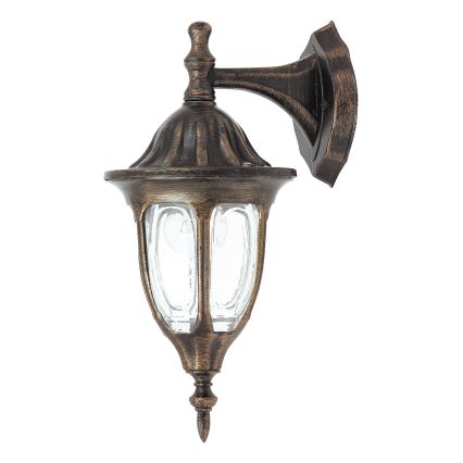 Rabalux - Zunanja stenska svetilka 1xE27/60W/230V IP43 zlata/patina/črna
