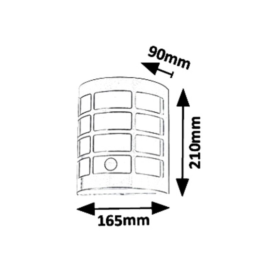 Rabalux 8800 - Zunanja stenska svetilka s senzorjem SEVILLA 1xE27/11W/230V IP44