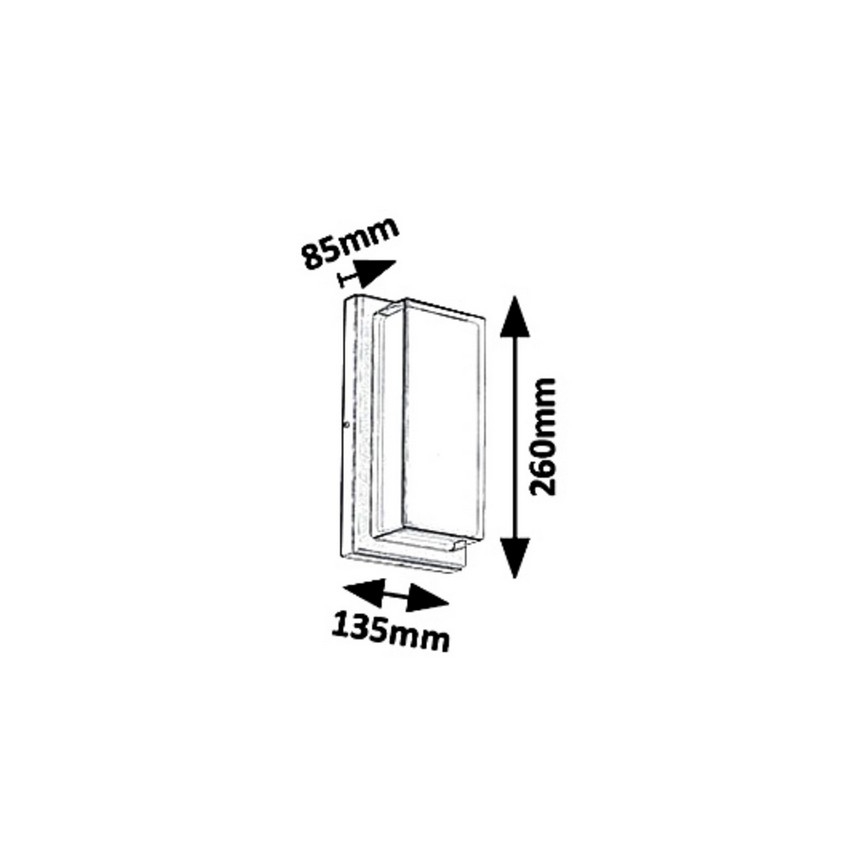 Rabalux 8830 - LED Zunanja stenska svetilka ANDORRA LED/12W/230V IP54