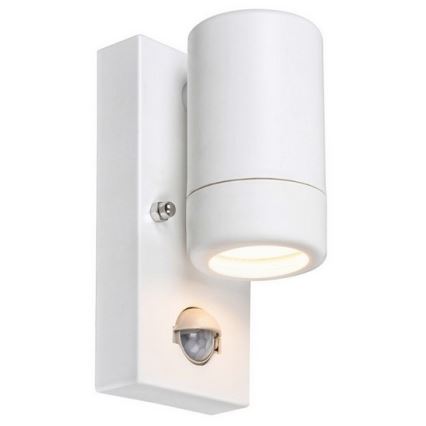 Rabalux - Zunanja stenska svetilka s senzorjem 1xGU10/10W/230V IP44 bela