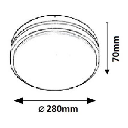 Rabalux - Zunanja LED stropna svetilka HAMBURG LED/12W/230V IP44