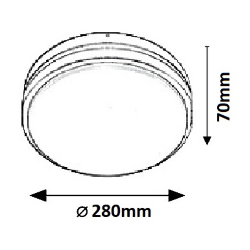 Rabalux - Zunanja LED stropna svetilka HAMBURG LED/12W/230V IP44