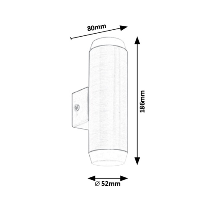 Rabalux - LED Zunanja Stenska svetilka 2xLED/4W/230V IP44 bronasta