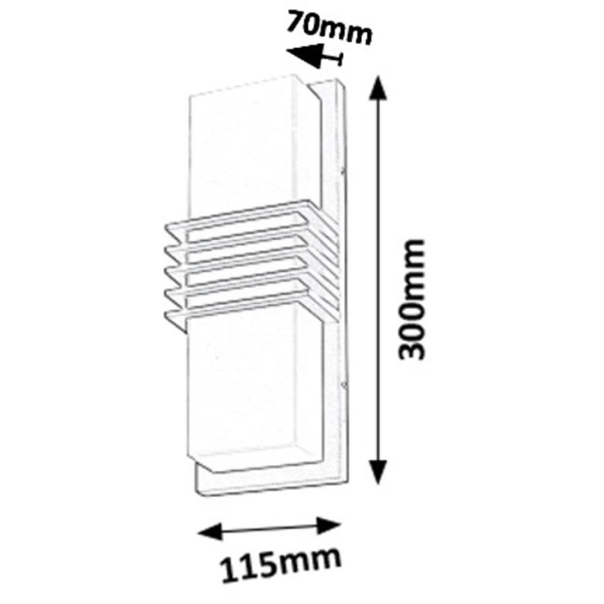 Rabalux - LED Zunanja Stenska svetilka LED/12W/230V IP44 800lm 4000K