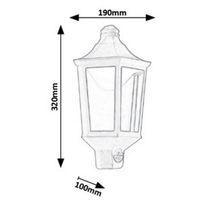 Rabalux - LED Zunanja stenska svetilka s senzorjem LED/8W/230V 500lm 3000K IP44