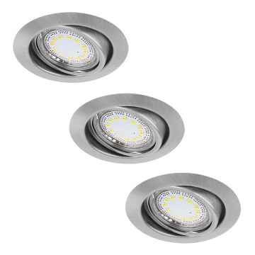 Rabalux - KOMPLET 3x LED vgradnih stropnih svetilk 1xGU10/3W/230V IP40