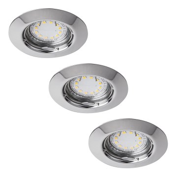 Rabalux - Komplet 3x LED vgradnih stropnih svetilk za kopalnico 1xGU10/3W/230V IP44