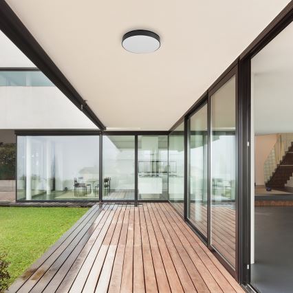Rabalux - LED Kopalniška stropna svetilka LED/24W/230V 2800K/4000K/6000K IP44 črna