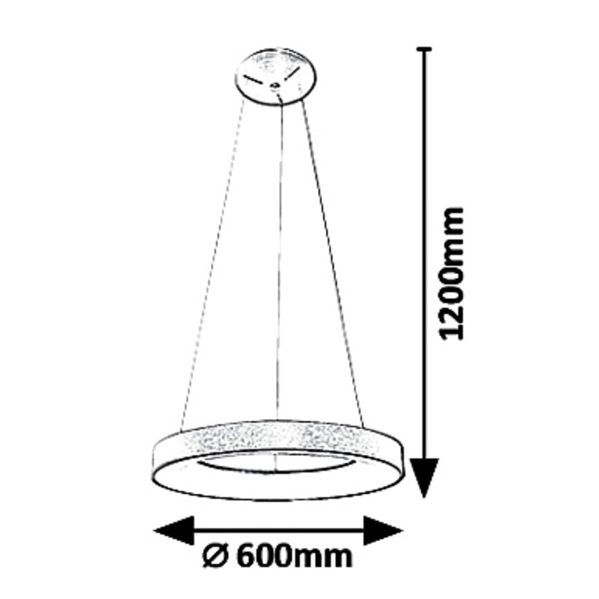 Rabalux - LED Lestenec na vrvici CARMELLA LED/50W/230V