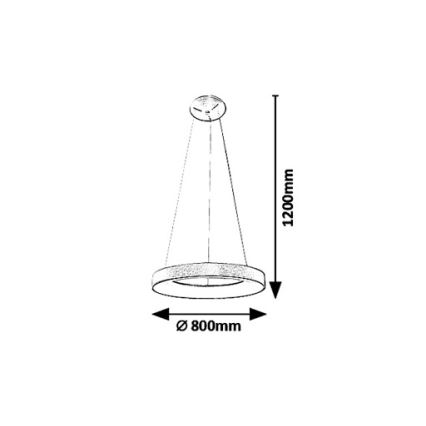 Rabalux - LED Lestenec na vrvici CARMELLA LED/80W/230V