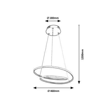 Rabalux - LED Lestenec na vrvici LED/40W/230V