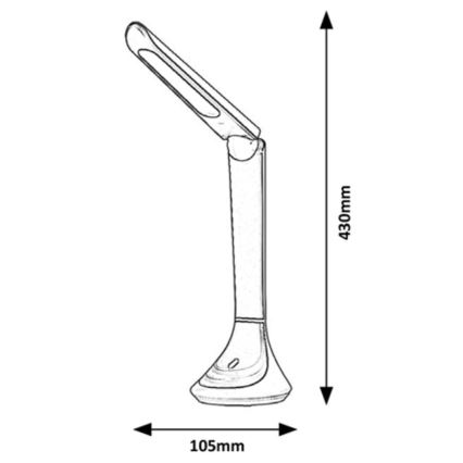 Rabalux - LED Namizna svetilka LED/5W/230V črna