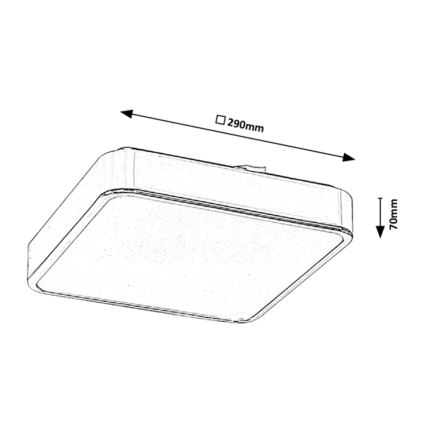 Rabalux - LED RGB Zatemnitvena kopalniška stropna svetilka LED/22W/230V IP44 + Daljinski upravljalnik 3000-6000K