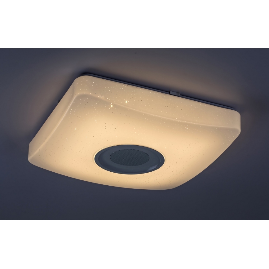 Rabalux - LED RGB Zatemnitvena stropna svetilka z zvočnikom LED/18W/230V 3000-6000K + Daljinski upravljalnik