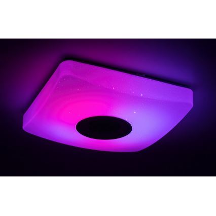 Rabalux - LED RGB Zatemnitvena stropna svetilka z zvočnikom LED/18W/230V 3000-6000K + Daljinski upravljalnik