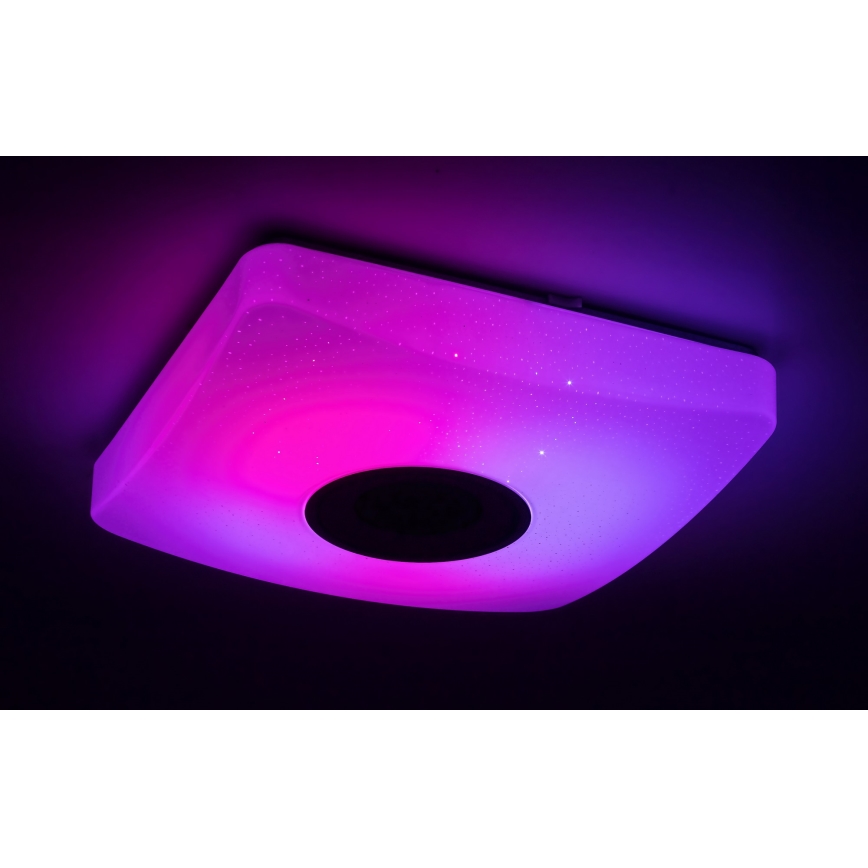 Rabalux - LED RGB Zatemnitvena stropna svetilka z zvočnikom LED/18W/230V 3000-6000K + Daljinski upravljalnik