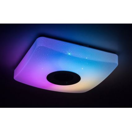 Rabalux - LED RGB Zatemnitvena stropna svetilka z zvočnikom LED/18W/230V 3000-6000K + Daljinski upravljalnik