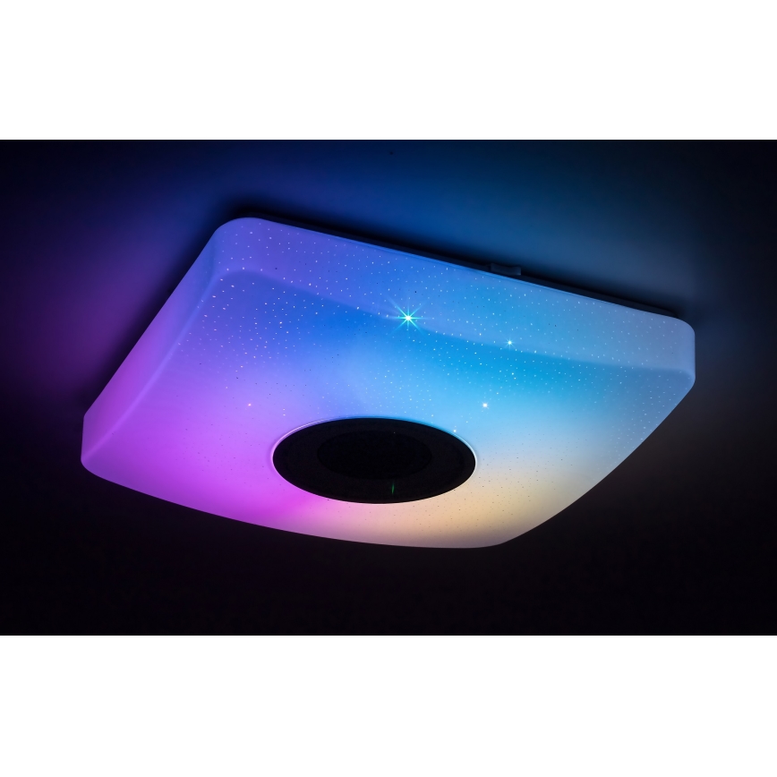 Rabalux - LED RGB Zatemnitvena stropna svetilka z zvočnikom LED/18W/230V 3000-6000K + Daljinski upravljalnik