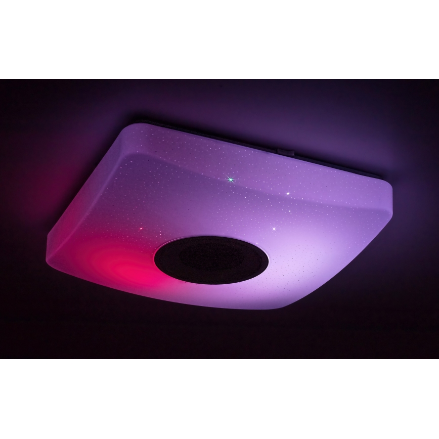 Rabalux - LED RGB Zatemnitvena stropna svetilka z zvočnikom LED/18W/230V 3000-6000K + Daljinski upravljalnik