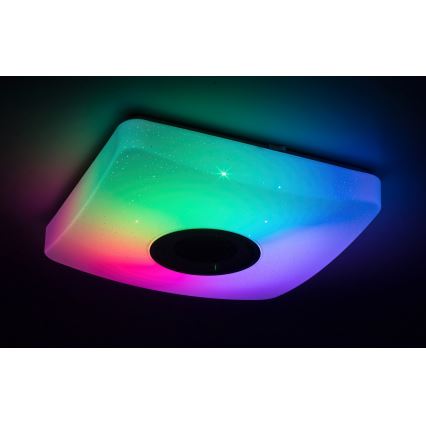 Rabalux - LED RGB Zatemnitvena stropna svetilka z zvočnikom LED/18W/230V 3000-6000K + Daljinski upravljalnik