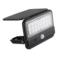 Rabalux - LED Solarna stenska svetilka s senzorjem LED/7W/3,7V IP54 črna 3000 mAh