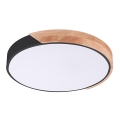 Rabalux - LED stropna svetilka LED/24W/230V črna/hrast, premer 41,5 cm