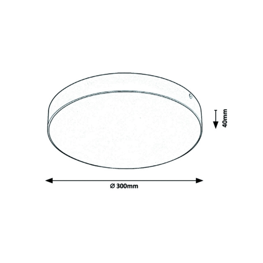 Rabalux - LED stropna svetilka za kopalnico LED/24W/230V 2800K/4000K/6000K IP44 črna premer 30 cm