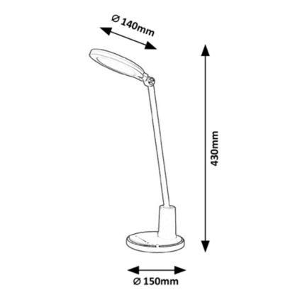 Rabalux - LED Zatemnitvena namizna svetilka na dotik LED/10W/230V 3000-6000K