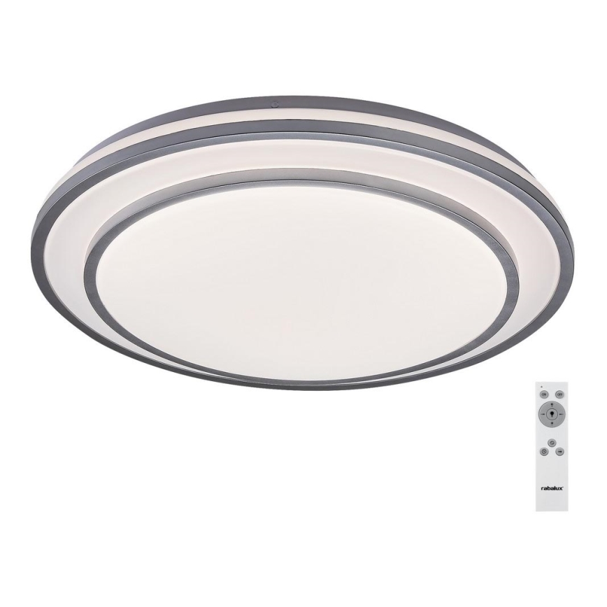 Rabalux - LED Zatemnitvena stropna svetilka LED/40W/230V 3000-6500K srebrna + Daljinski upravljalnik
