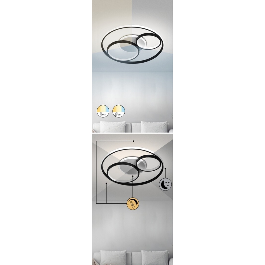 Rabalux - LED Zatemnitvena stropna svetilka LED/50W/230V 3000-6000K + Daljinski upravljalnik
