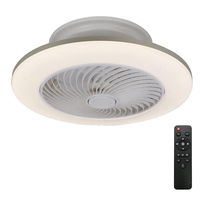 Rabalux - LED Zatemnitvena stropna svetilka z ventilatorjem DALFON LED/36W/23 3000-6000K + Daljinski upravljalnik