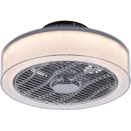 Rabalux - LED Zatemnitvena stropna svetilka z ventilatorjem LED/30W/230V + Daljinski upravljalnik 3000-6000K