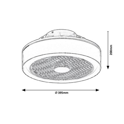 Rabalux - LED Zatemnitvena stropna svetilka z ventilatorjem LED/30W/230V + Daljinski upravljalnik 3000-6000K