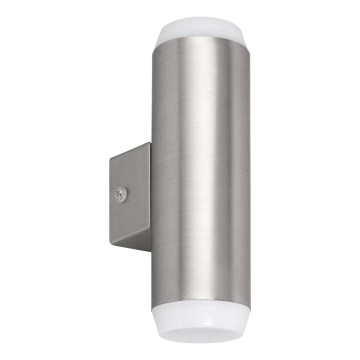 Rabalux - LED Zunanja stenska svetilka 2xLED/4W/230V saténový mat krom IP44