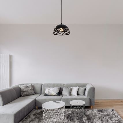 Rabalux - Lestenec na vrvici 1xE27/60W/230V črn