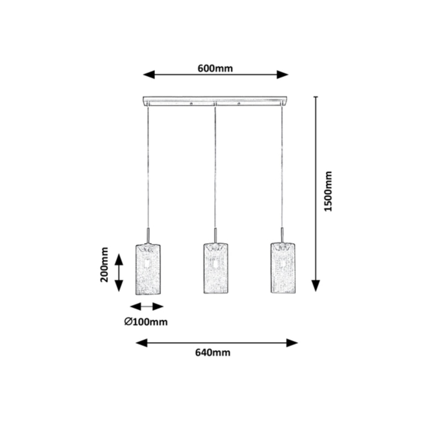 Rabalux - Lestenec na vrvici 3xE14/25W/230V