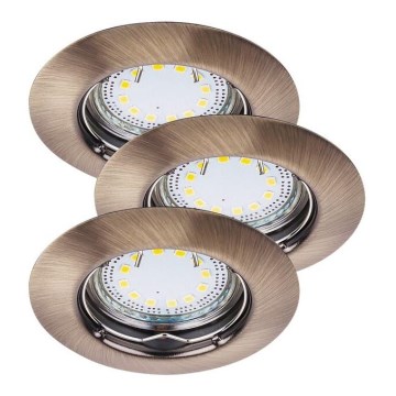 Rabalux - SET 3xLED Vgradna svetilka 3xGU10/3W/230V IP40