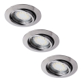 Rabalux - SET 3xLED Vgradna svetilka 3xGU10/3W/230V IP40