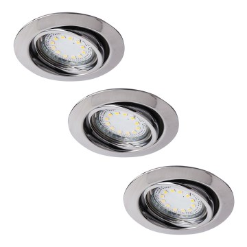 Rabalux - SET 3xLED Vgradna svetilka 3xGU10/3W/230V IP40