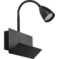 Rabalux - Stenska svetilka s polico in USB port 1xGU10/25W/230V črna