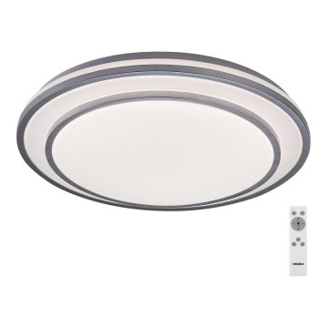 Rabalux - zatemnjevalna LED stropna svetilka LED/40W/230V 3000-6500K srebrna, premer 49 cm + daljinski upravljalnik