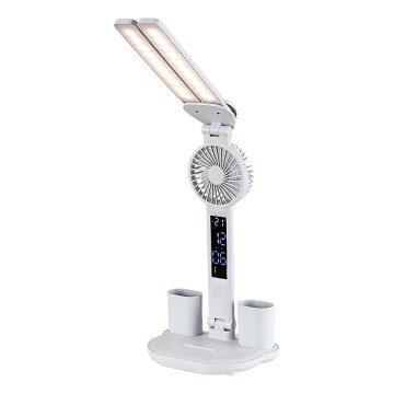 Rabalux - zatemnjevalna namizna LED svetilka z ventilatorjem in LED zaslonom/7W/5V 3000/4000/6500K