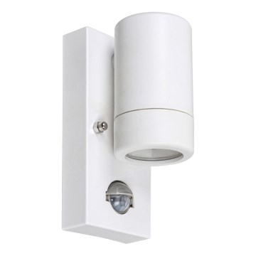 Rabalux - Zunanja stenska svetilka s senzorjem 1xGU10/10W/230V IP44 bela